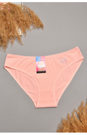 Трусы женские однотонные светло-розового цвета 6121 207550C