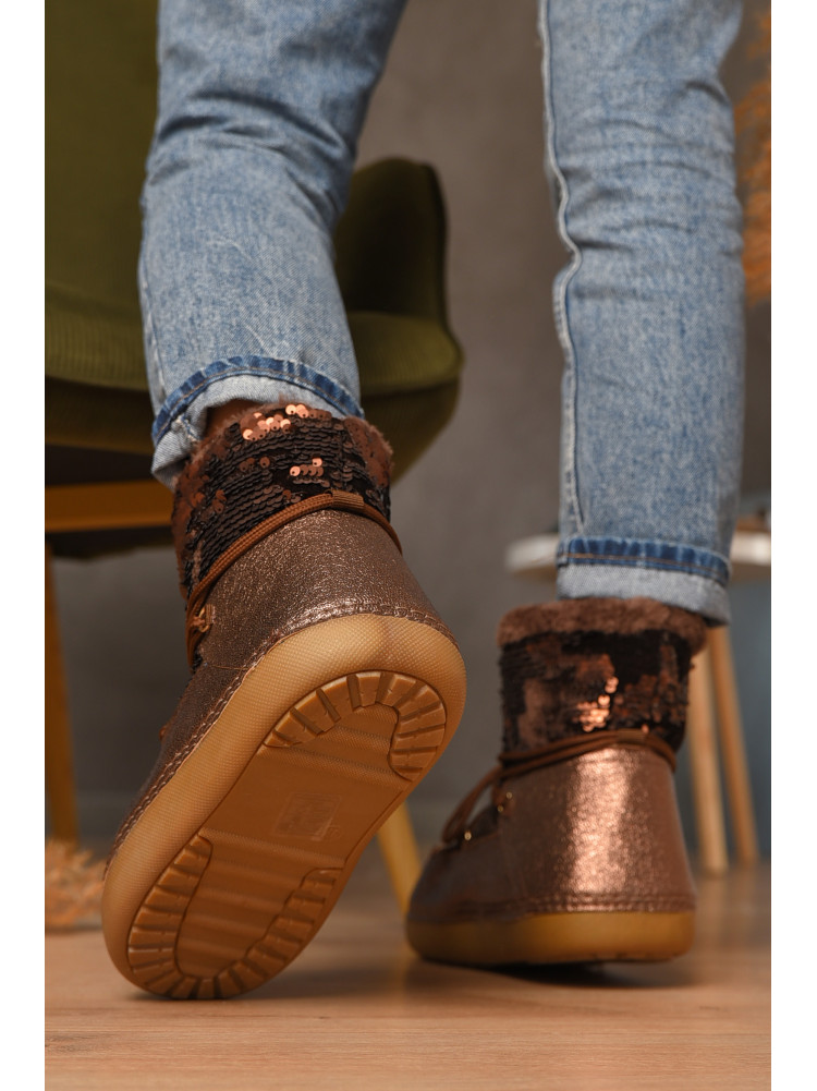 Уггі жіночі на хутрі коричневого кольору TBL-3 207567C