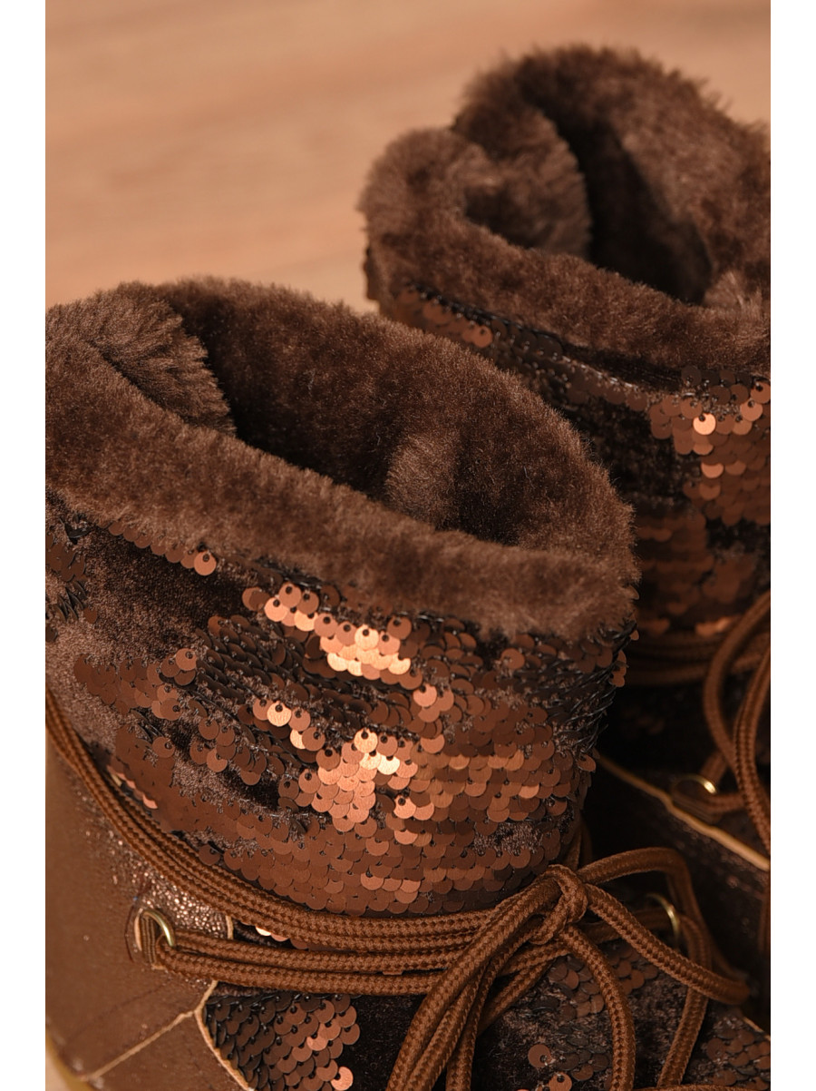 Уггі жіночі на хутрі коричневого кольору TBL-3 207567C