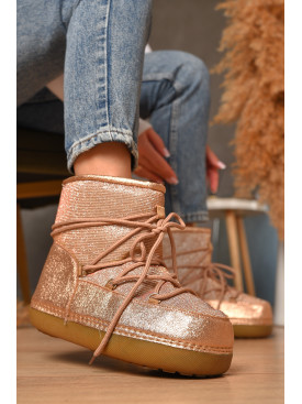 Уггі жіночі на хутрі пудрового кольору TBL-1 207568C