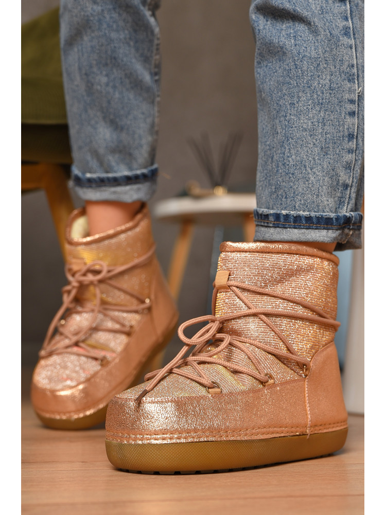 Уггі жіночі на хутрі пудрового кольору TBL-1 207568C