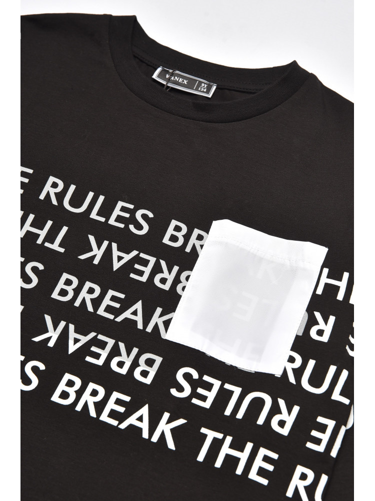 Кофта дитяча для хлопчика чорного кольору з принтом 207574C