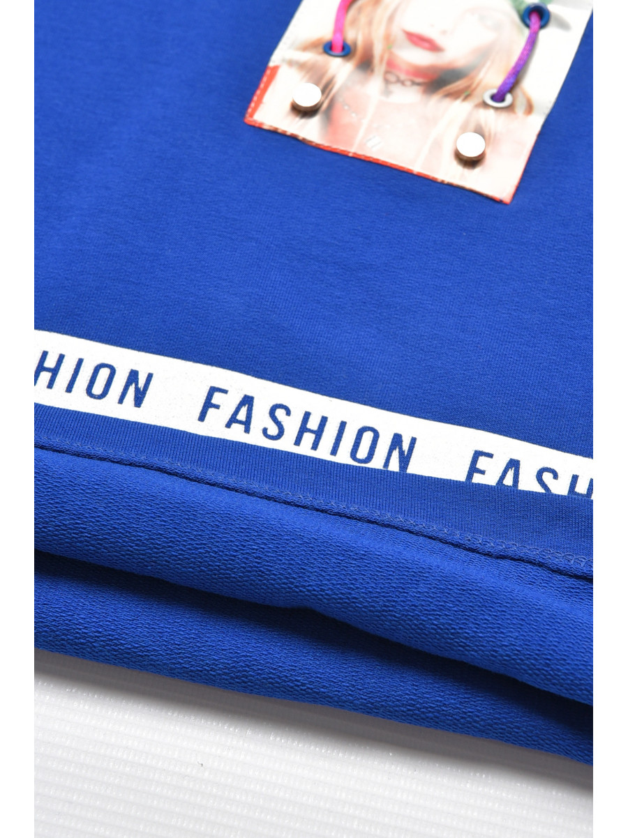 Кофта підліткова для дівчинки синього кольору з принтом 207593C