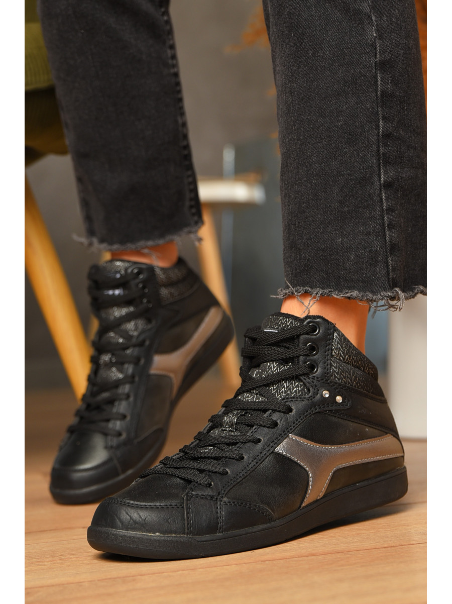 Кроссовки женские черного цвета 395-2 207612C