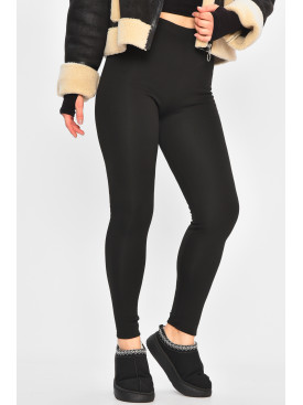 Лосины женские на искусственном меху черного цвета 0052 207617C Лосины женские на искусственном меху черного цвета 0052 207617C