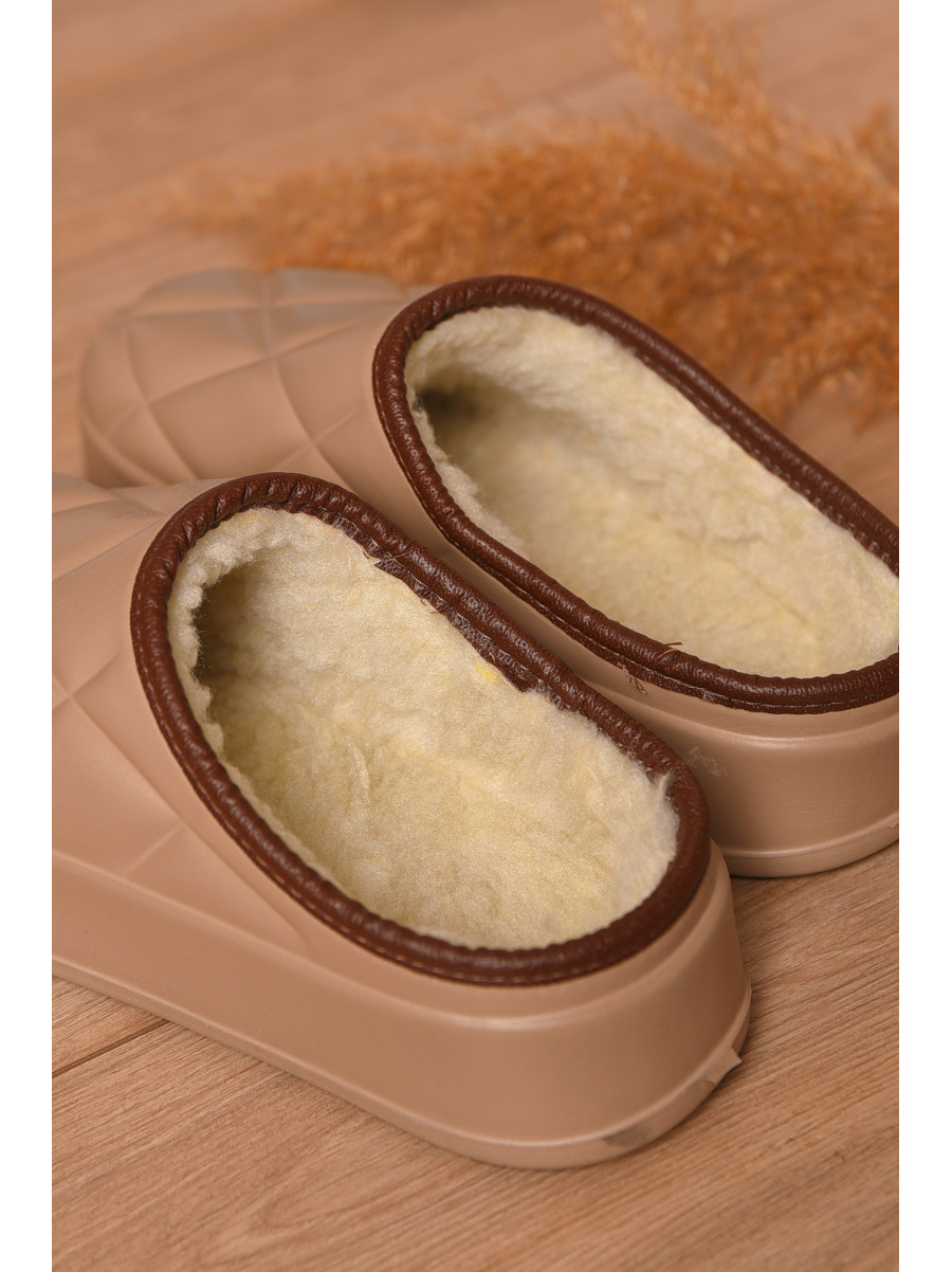 Галоши без задника утепленные бежевого цвета 602 207622C Галоши без задника утепленные бежевого цвета 602 207622C