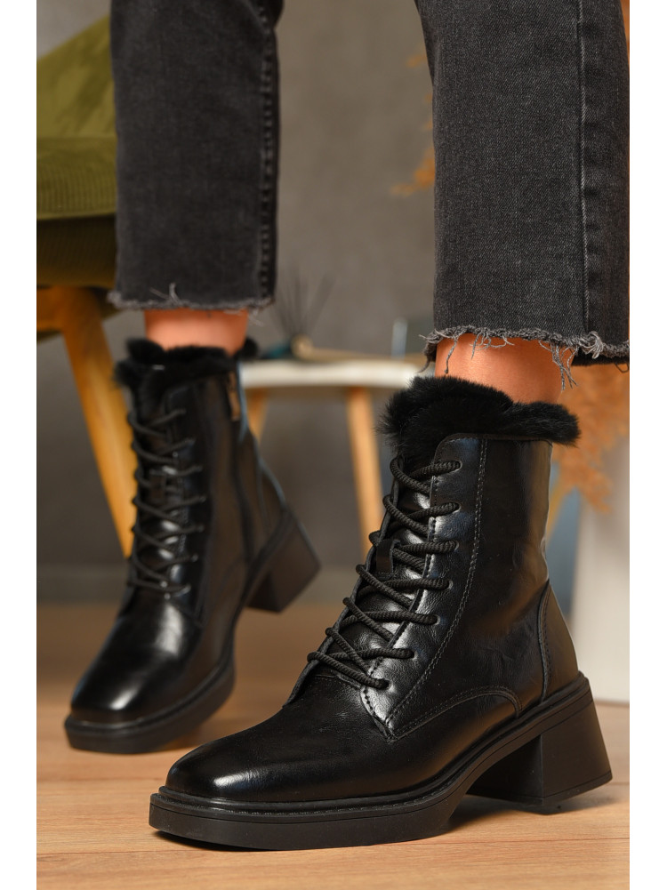 Ботинки женские зимние на меху черного цвета 707-5 207633C