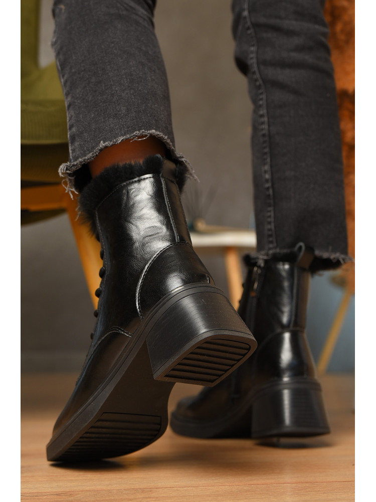 Ботинки женские зимние на меху черного цвета 707-5 207633C