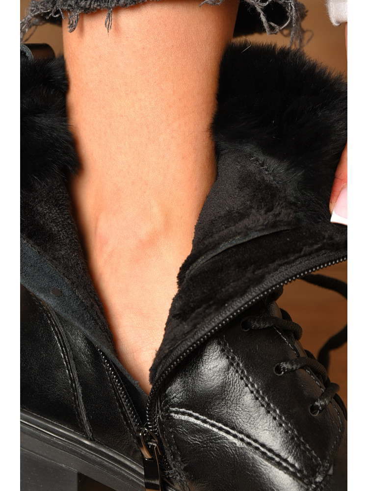Ботинки женские зимние на меху черного цвета 707-5 207633C