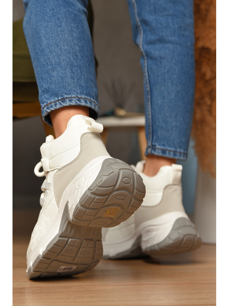 Кроссовки женские белого цвета на меху К916-1 207635C