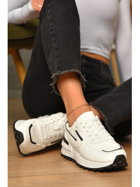 Кросівки жіночі білого кольору на шнурівці Уцінка 542-147 207641C Кросівки жіночі білого кольору на шнурівці Уцінка 542-147 207641C
