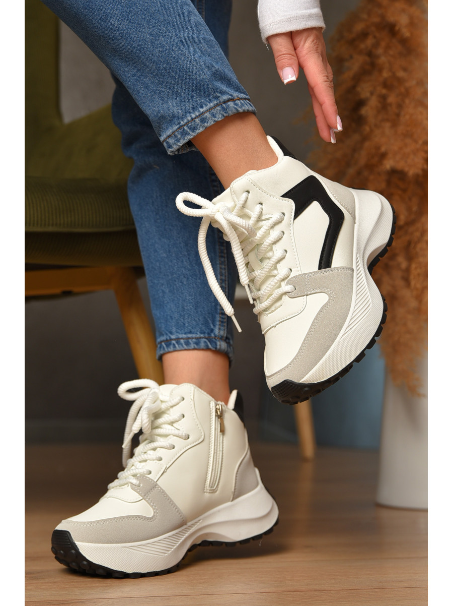 Кросівки жіночі білого кольору на хутрі К925-1 207645C
