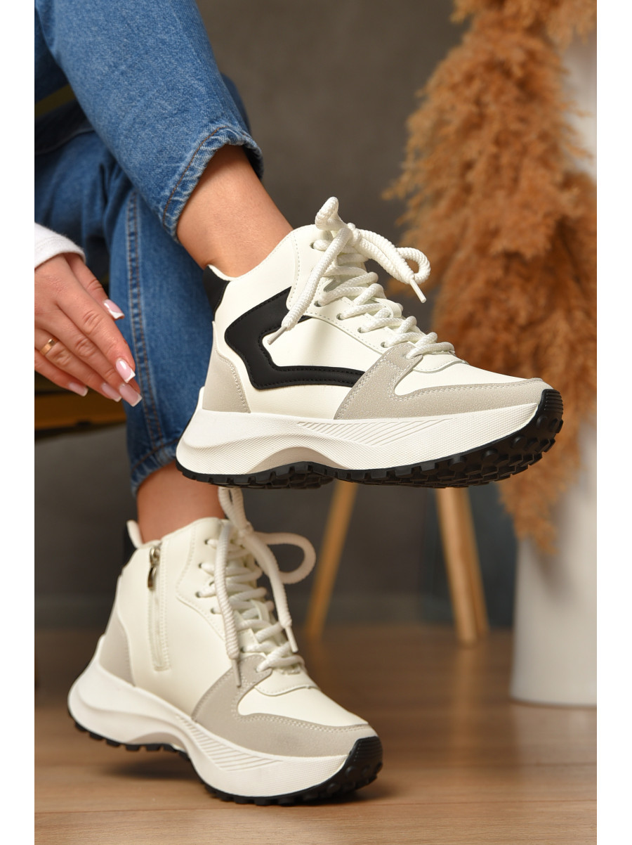 Кросівки жіночі білого кольору на хутрі К925-1 207645C