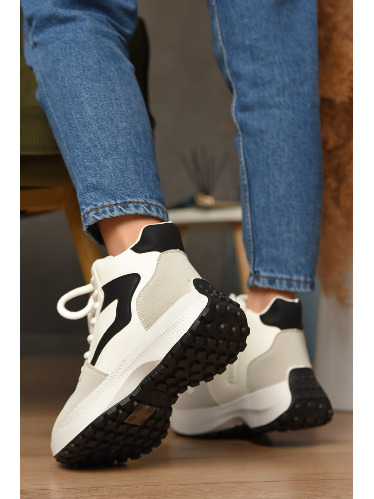 Кросівки жіночі білого кольору на хутрі К925-1 207645C