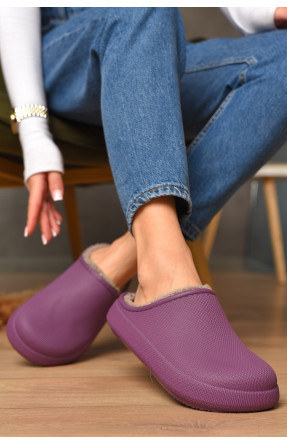 Галоши женские без задника утепленные сиреневого цвета С112 207652C Галоши женские без задника утепленные сиреневого цвета С112 207652C