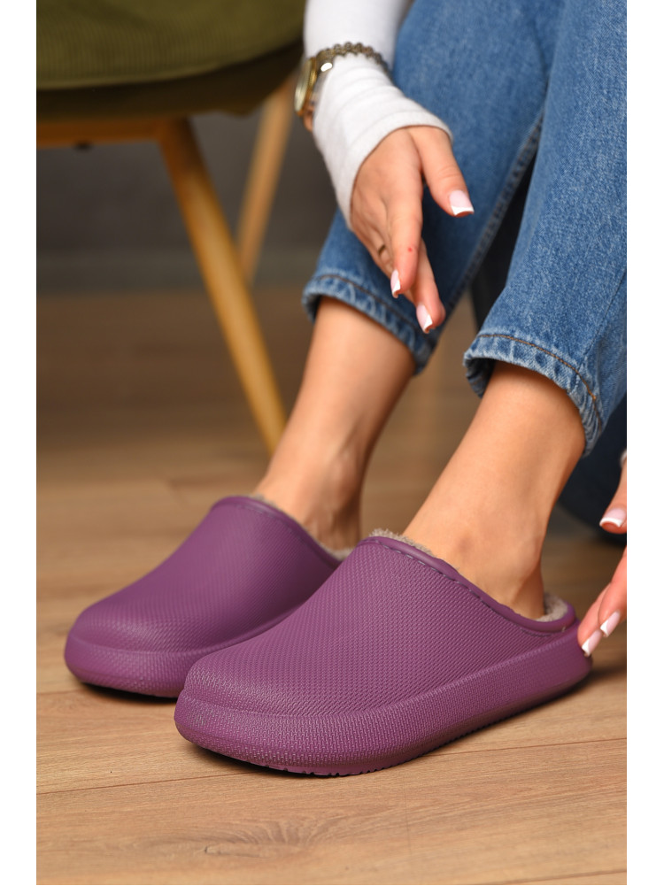 Галоши женские без задника утепленные сиреневого цвета С112 207652C