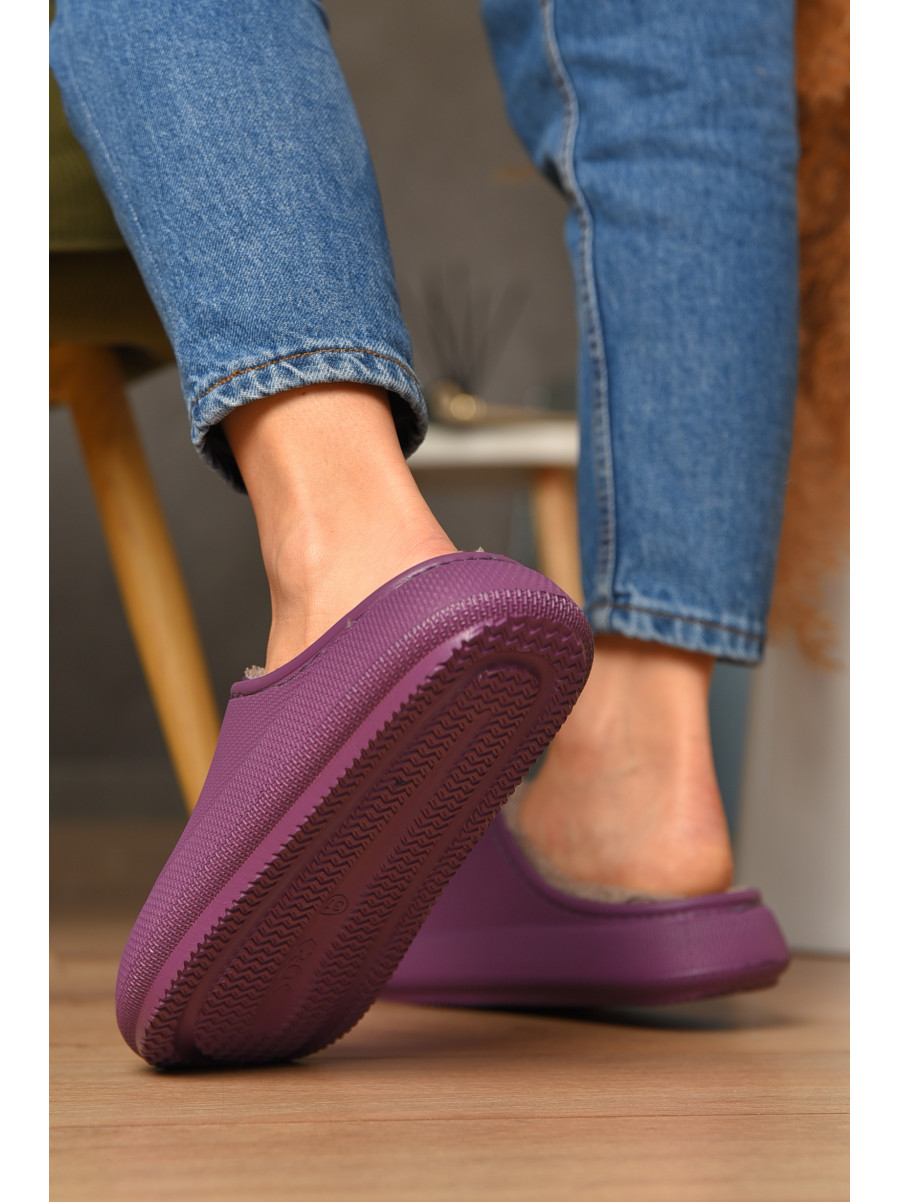 Галоши женские без задника утепленные сиреневого цвета С112 207652C