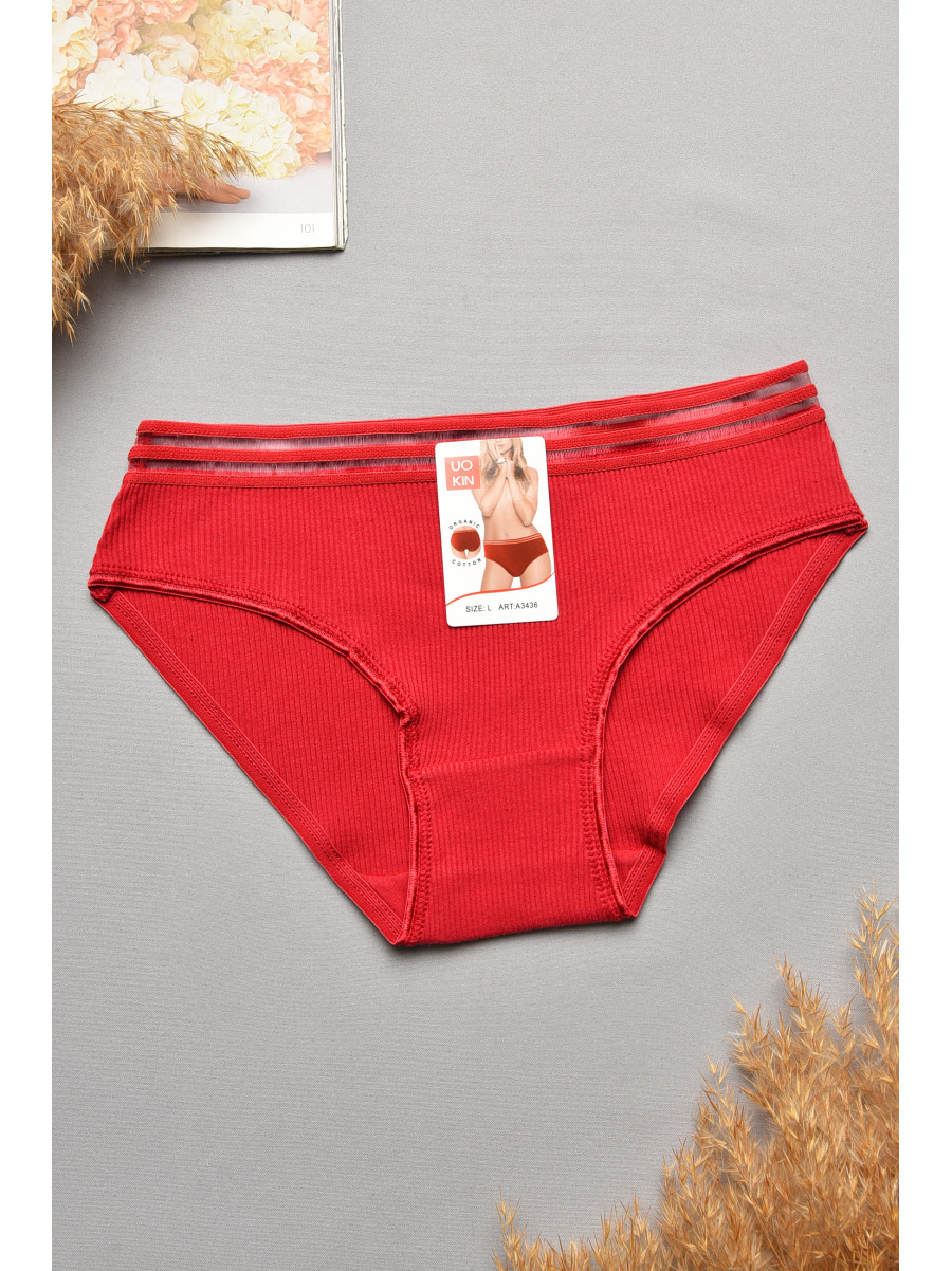 Труси жіночі бордового кольору 3436 207663C