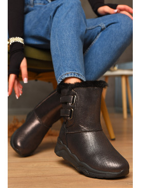 Угги женские темно-коричневого цвета на меху 7413-3 207695C