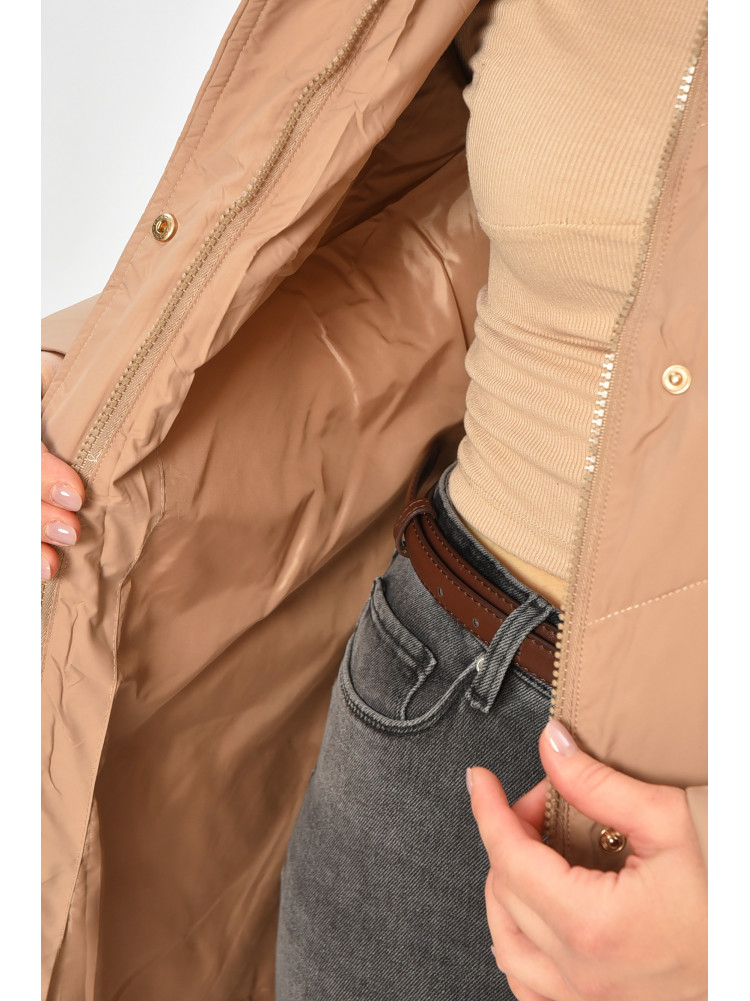 Куртка женская однотонная зимняя цвета мокко VL23-106 207696C Куртка женская однотонная зимняя цвета мокко VL23-106 207696C