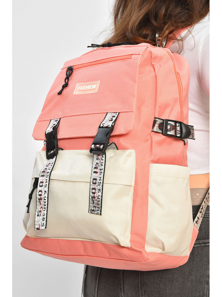 Рюкзак жіночий 5в1 рожевого кольору з принтом 207712C