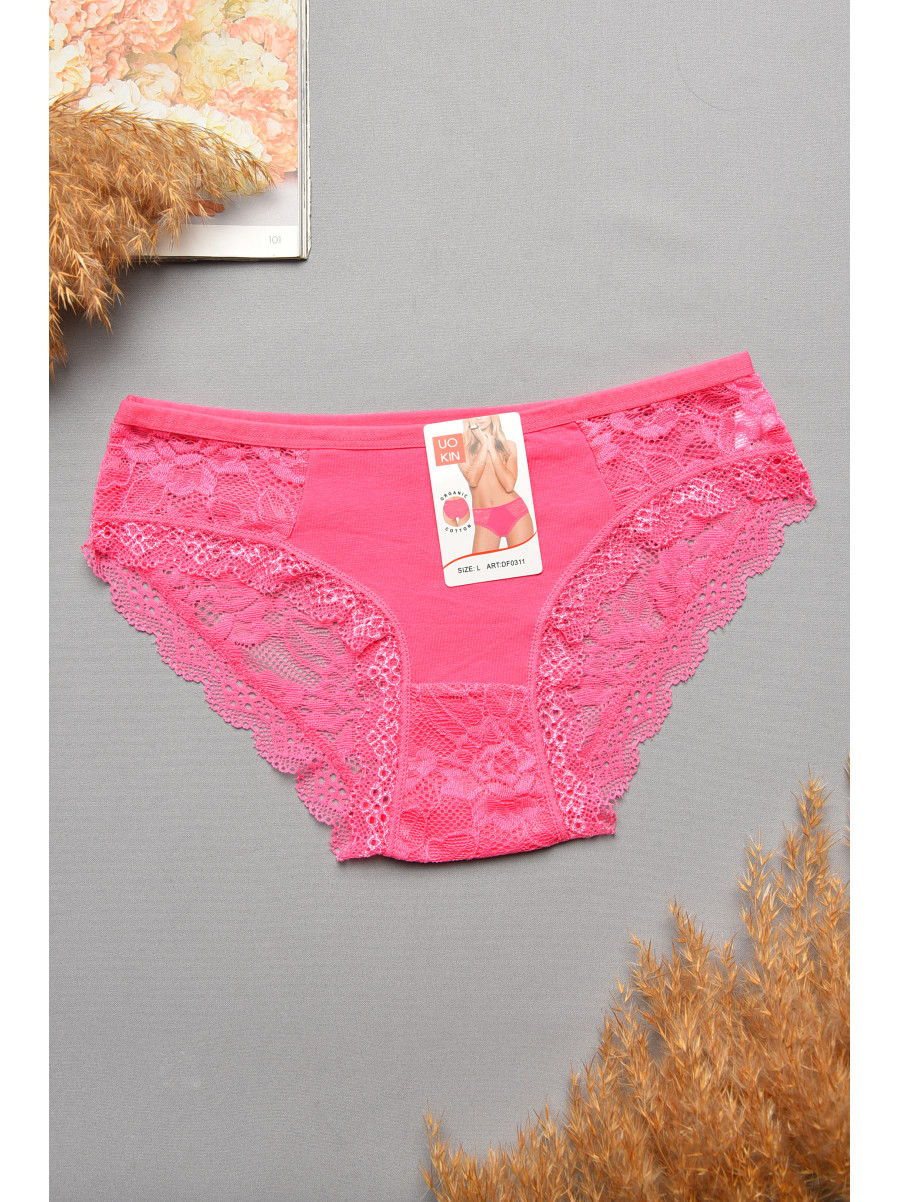 Труси жіночі гіпюрові малинового кольору 0311 207726C