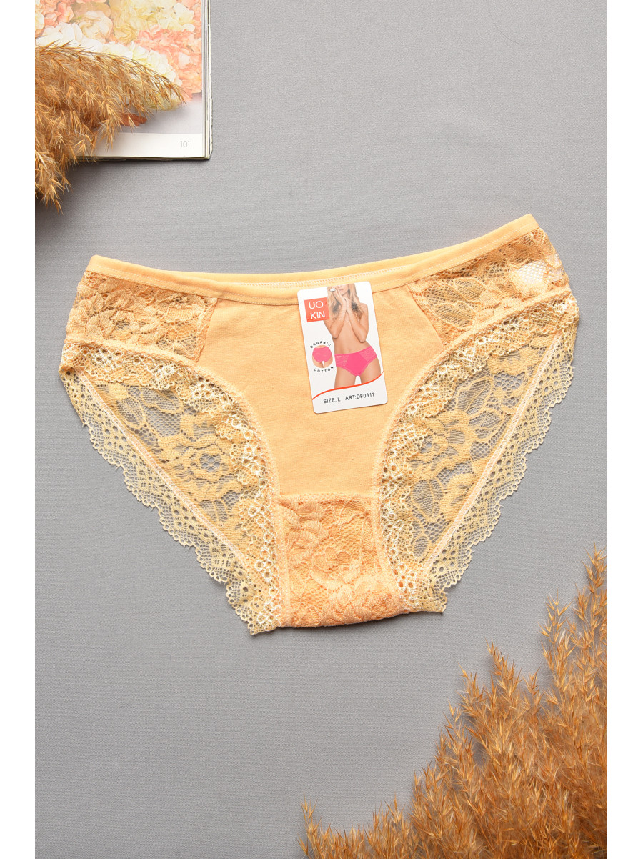Труси жіночі гіпюрові бежевого кольору 0311 207727C
