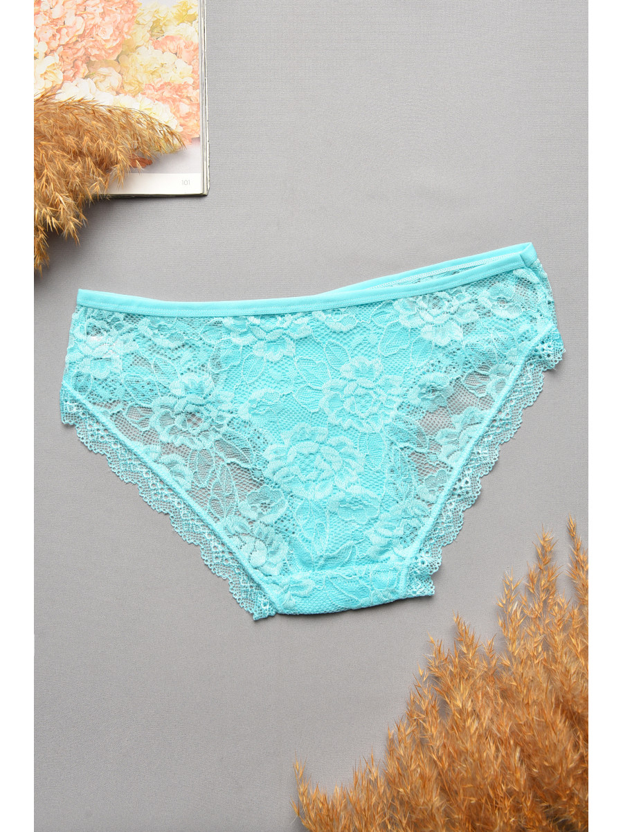 Труси жіночі гіпюрові бірюзового кольору 0311 207729C