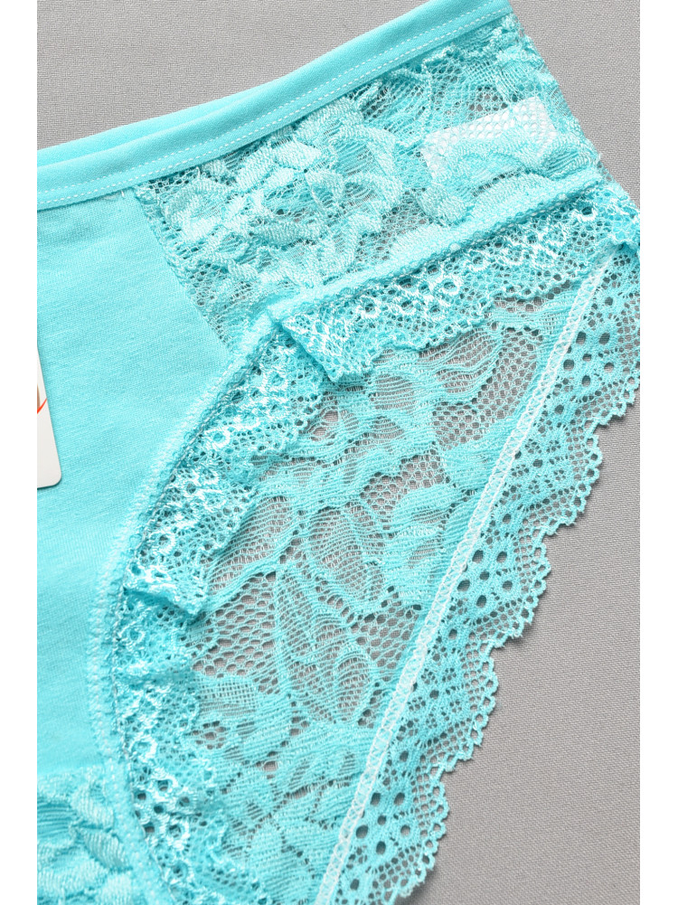 Труси жіночі гіпюрові бірюзового кольору 0311 207729C