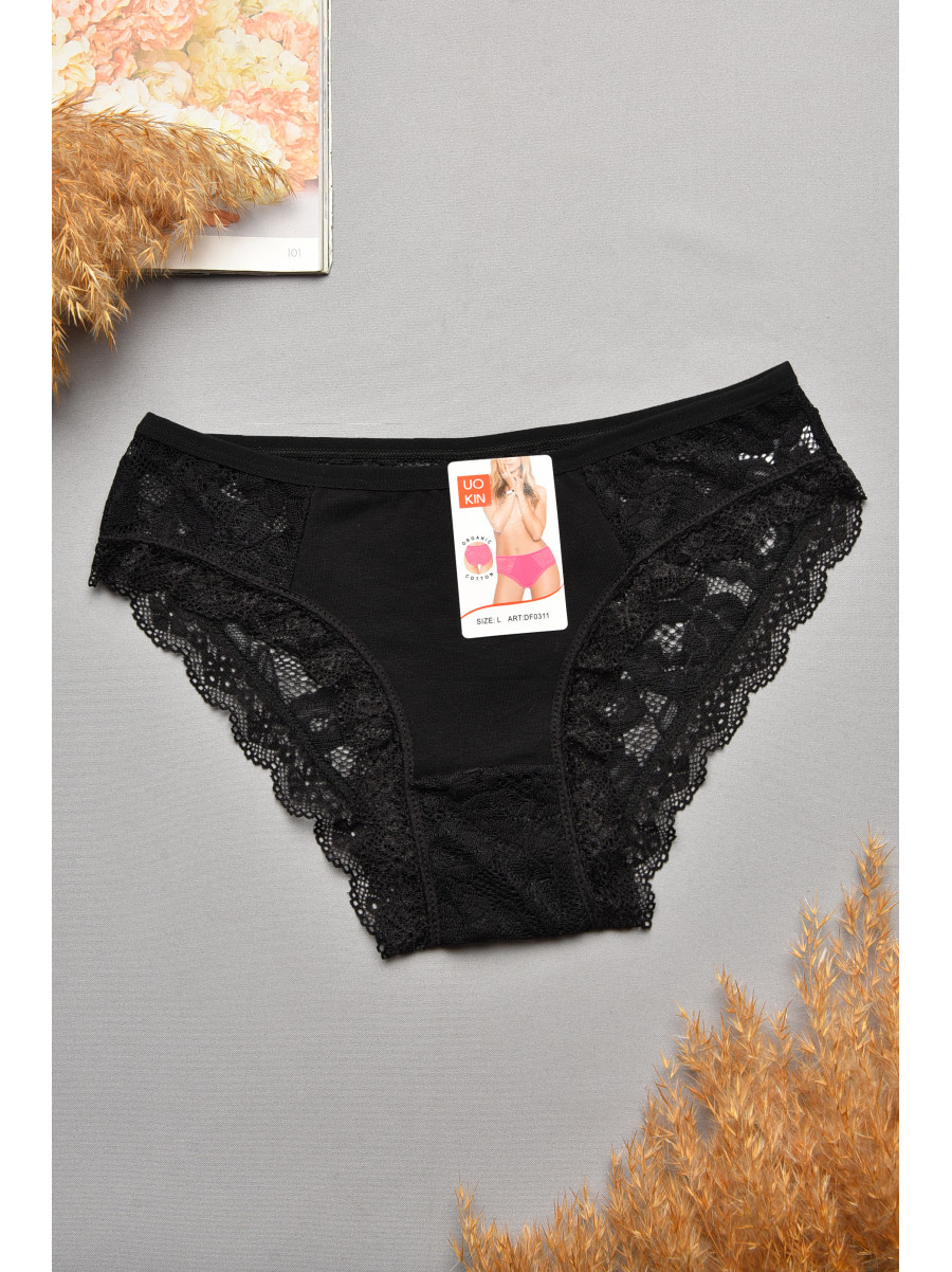 Труси жіночі гіпюрові чорного кольору 0311 207731C