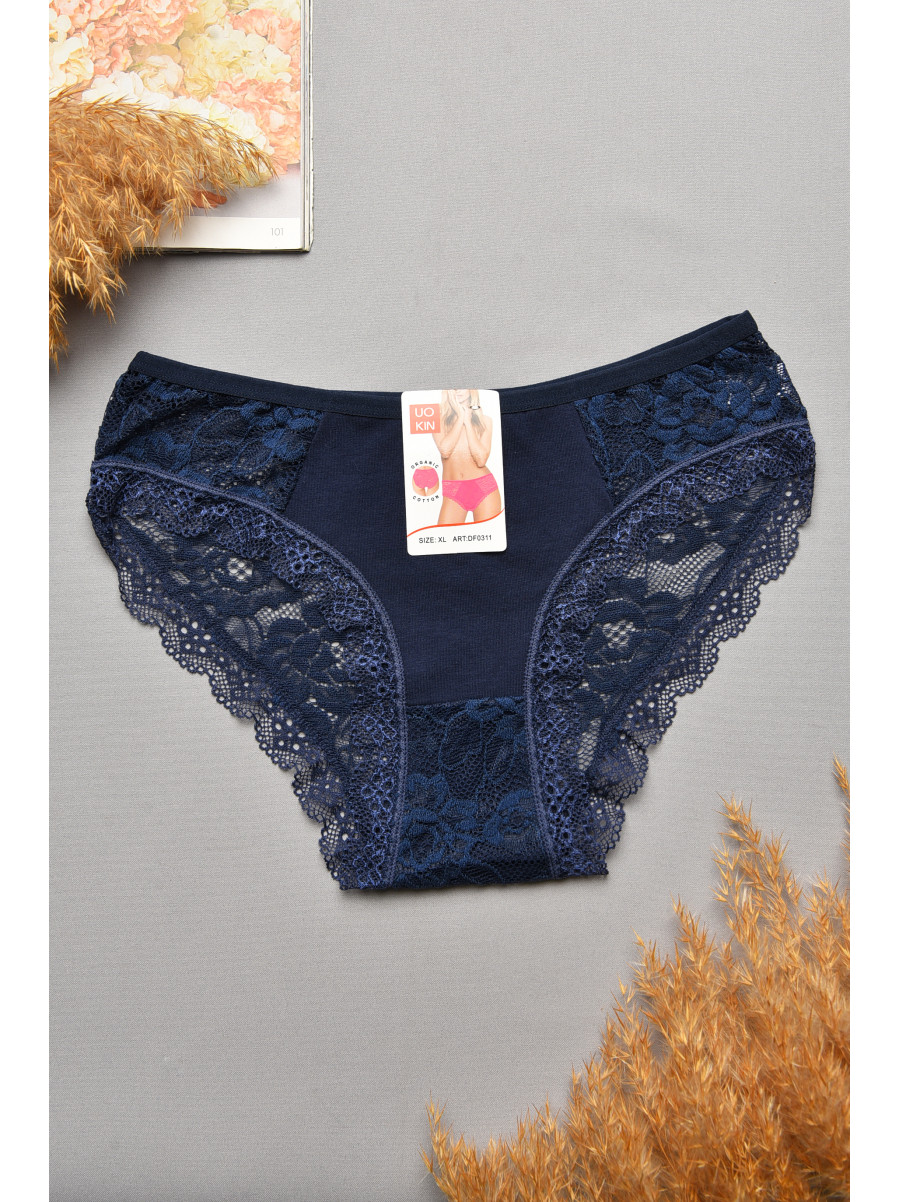 Труси жіночі гіпюрові темно-синього кольору 0311 207732C Труси жіночі гіпюрові темно-синього кольору 0311 207732C