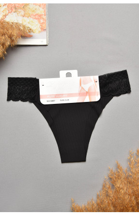 Труси жіночі чорного кольору з мереживом 9887 207734C Труси жіночі чорного кольору з мереживом 9887 207734C
