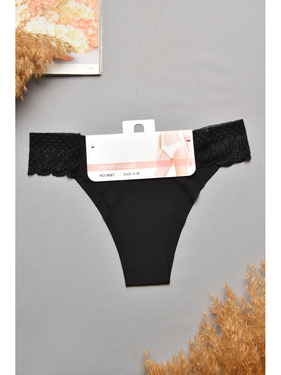 Труси жіночі чорного кольору з мереживом 9887 207734C Труси жіночі чорного кольору з мереживом 9887 207734C