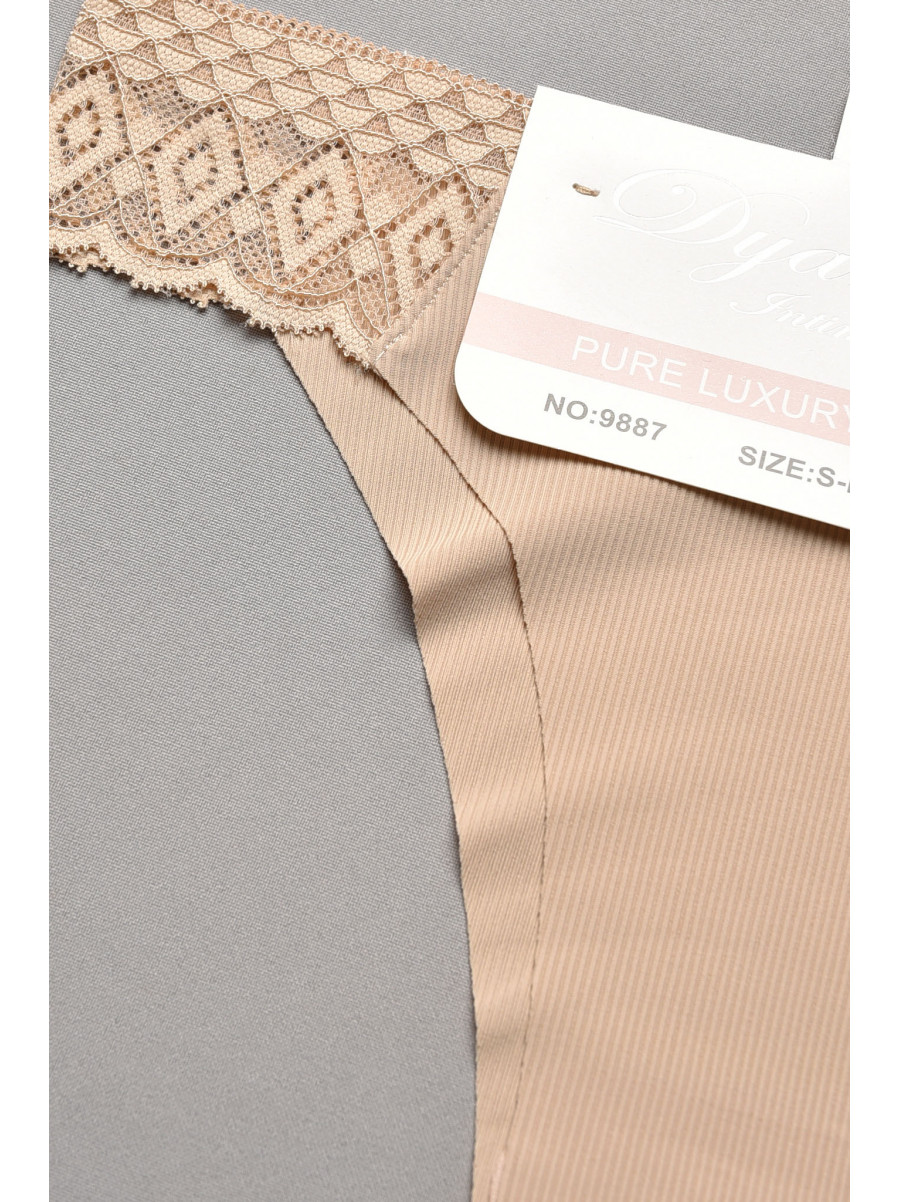 Труси жіночі бежевого кольору з мереживом 9887 207735C Труси жіночі бежевого кольору з мереживом 9887 207735C