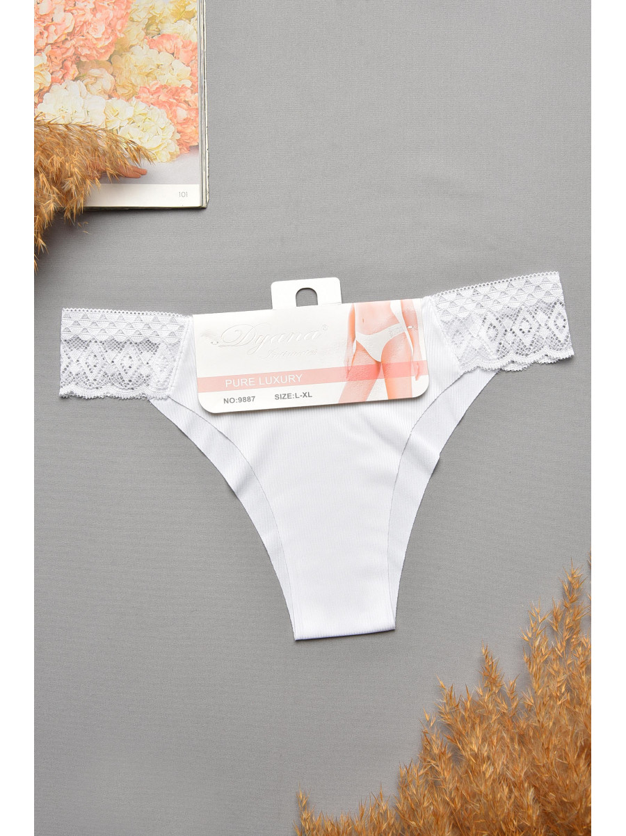 Труси жіночі білого кольору з мереживом 9887 207736C Труси жіночі білого кольору з мереживом 9887 207736C