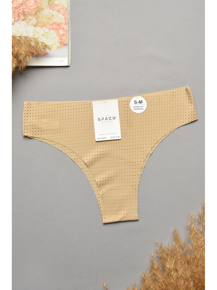 Труси жіночі однотонні бежевого кольору 9884 207737C Труси жіночі однотонні бежевого кольору 9884 207737C