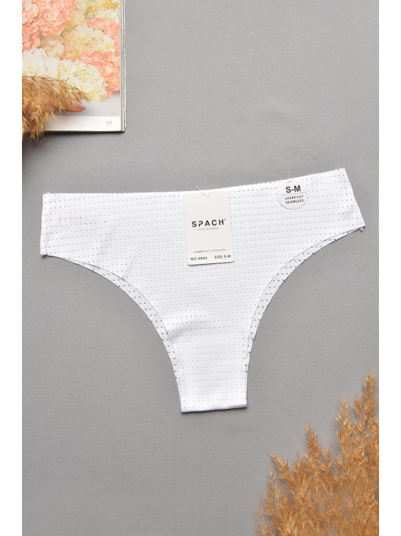 Труси жіночі однотонні білого кольору 9884 207738C Труси жіночі однотонні білого кольору 9884 207738C