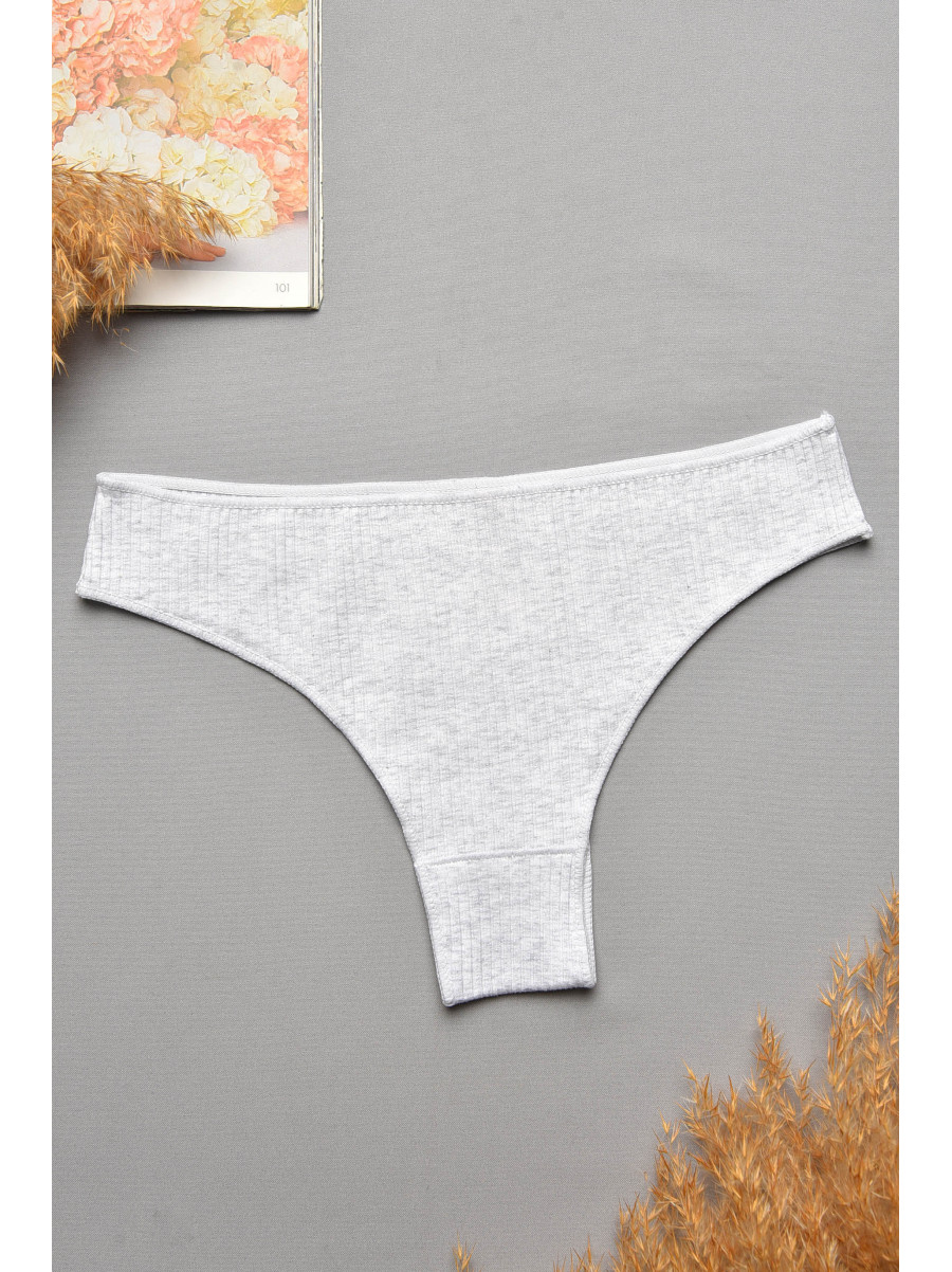 Труси жіночі в рубчик однотонні світло-сірого кольору 57248 207748C Труси жіночі в рубчик однотонні світло-сірого кольору 57248 207748C