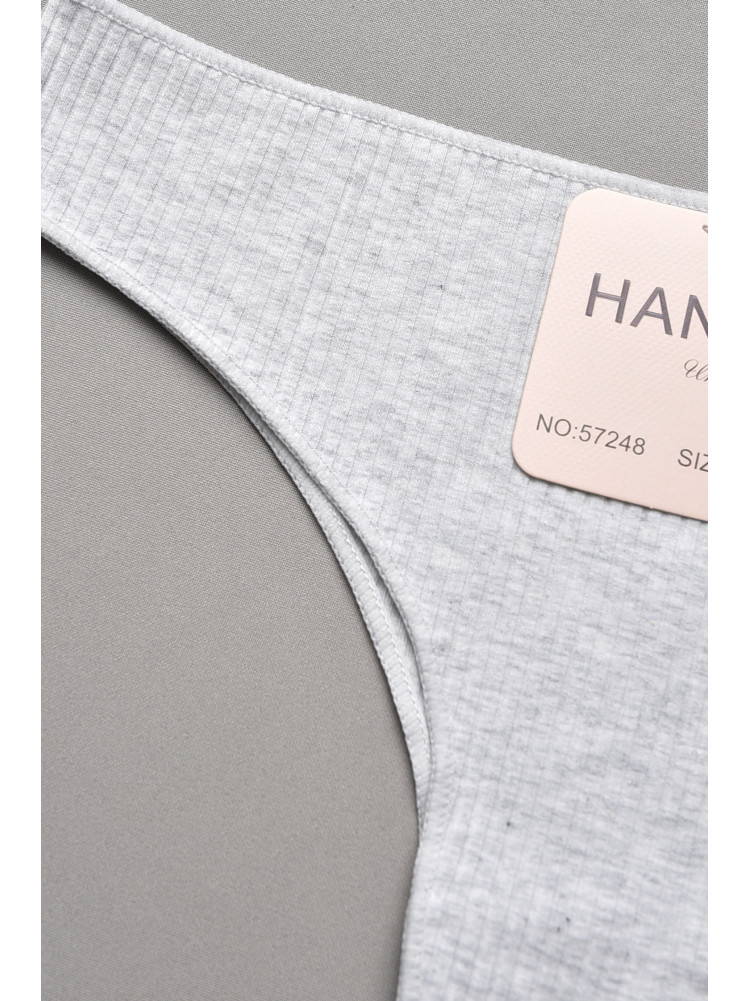 Труси жіночі в рубчик однотонні світло-сірого кольору 57248 207748C Труси жіночі в рубчик однотонні світло-сірого кольору 57248 207748C