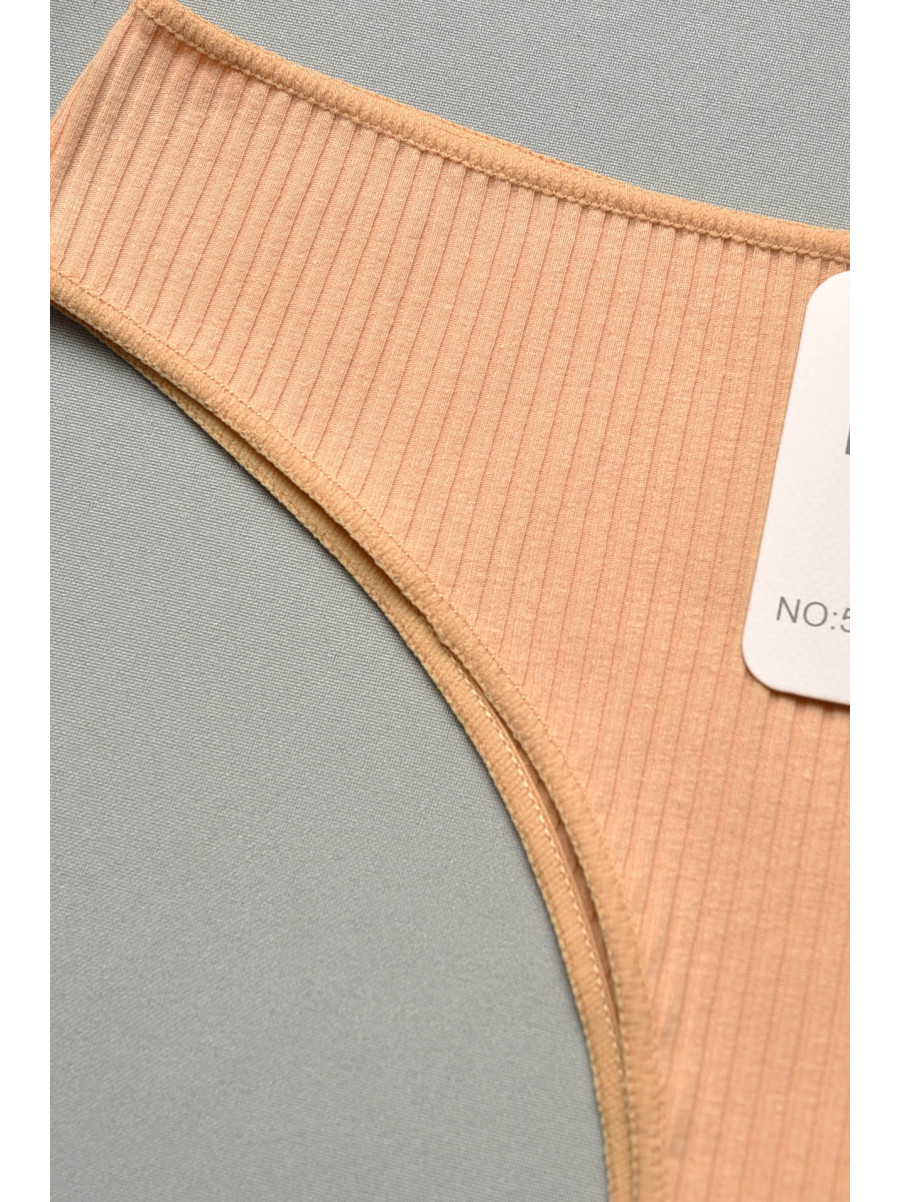 Труси жіночі в рубчик однотонні бежевого кольору 57248 207749C Труси жіночі в рубчик однотонні бежевого кольору 57248 207749C