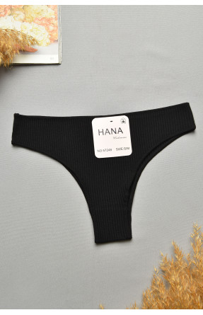 Труси жіночі в рубчик однотонні чорного кольору 57248 207752C Труси жіночі в рубчик однотонні чорного кольору 57248 207752C