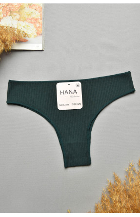 Труси жіночі в рубчик однотонні темно-зеленого кольору 57248 207755C Труси жіночі в рубчик однотонні темно-зеленого кольору 57248 207755C