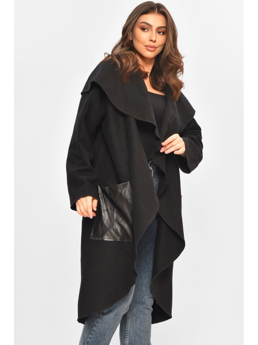 Кардиган женский полубатальные черного цвета 207757C