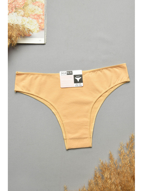 Труси жіночі однотонні бежевого кольору 534 207761C