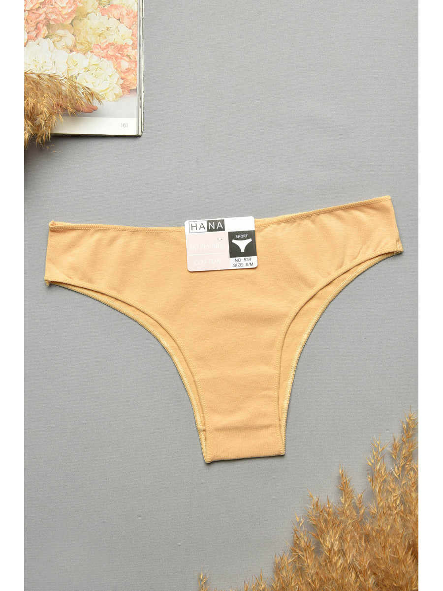 Труси жіночі однотонні бежевого кольору 534 207761C
