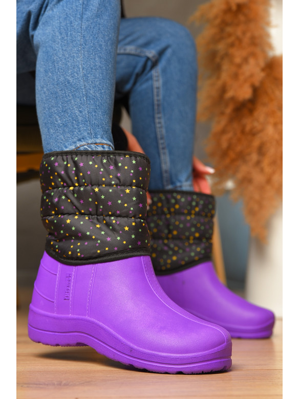 Дутики жіночі на хутрі фіолетового кольору 207772C Дутики жіночі на хутрі фіолетового кольору 207772C