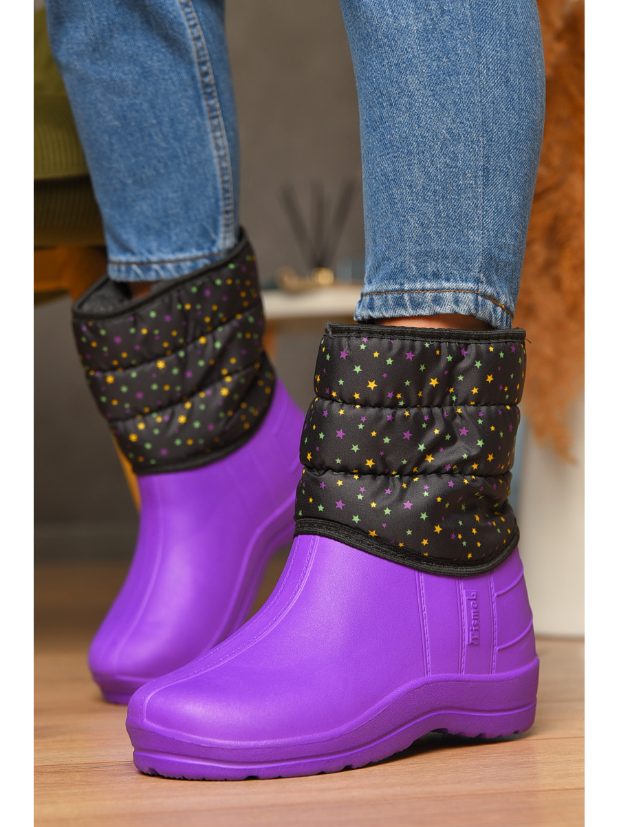 Дутики жіночі на хутрі фіолетового кольору 207772C Дутики жіночі на хутрі фіолетового кольору 207772C