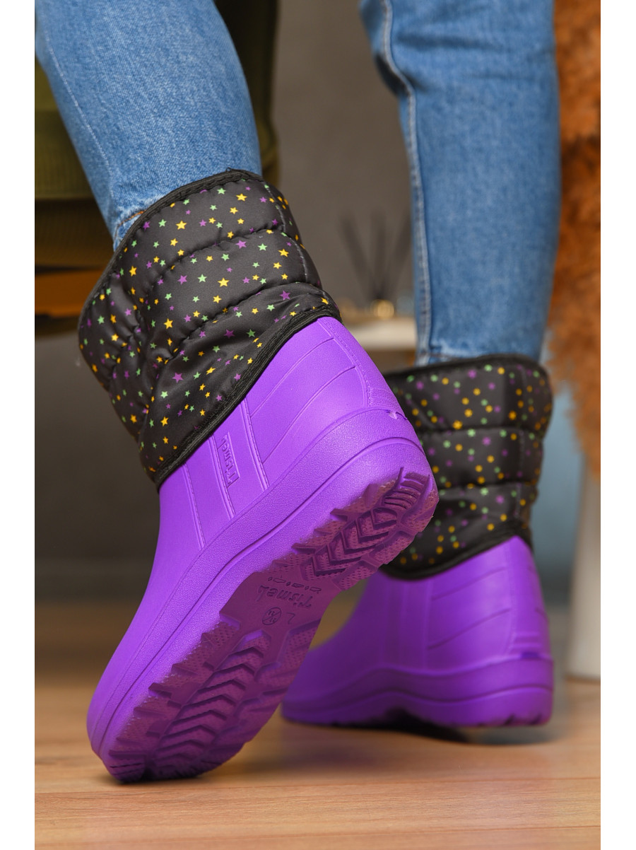 Дутики жіночі на хутрі фіолетового кольору 207772C Дутики жіночі на хутрі фіолетового кольору 207772C