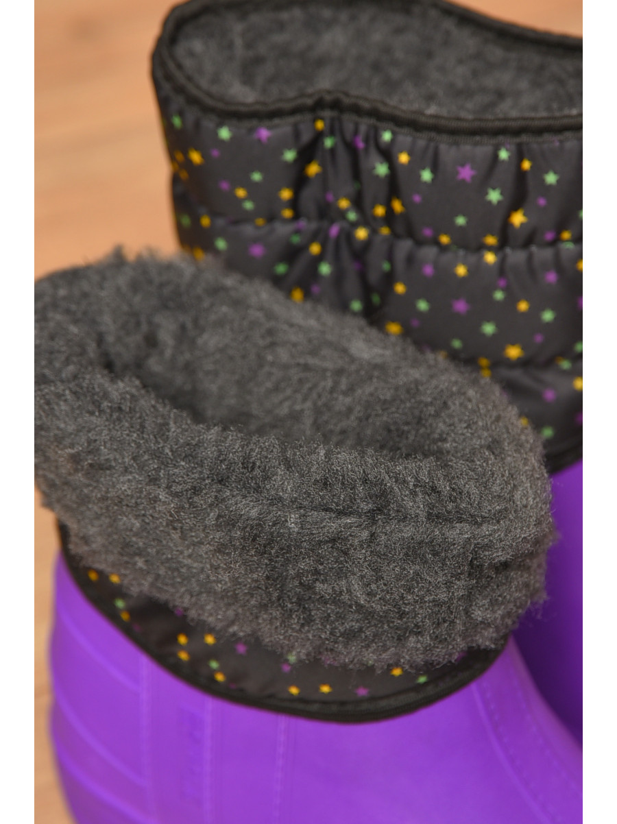 Дутики жіночі на хутрі фіолетового кольору 207772C Дутики жіночі на хутрі фіолетового кольору 207772C