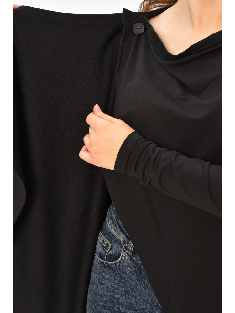 Кардиган жіночий напівбатальний чорного кольору 8274 207778C